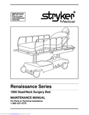 Stryker Renaissance 1066 Maintenance Manual