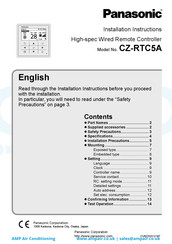 Panasonic Cz Rtc5a Manuals Manualslib