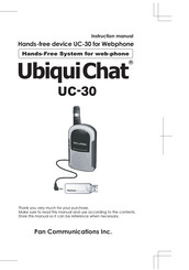 Pan Communications Ubiqui Chat UC-30 Instructiuon Manual