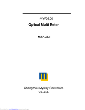 Changzhou Myway Electronics mw3200 Manual