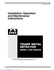 Eriez 1250 ANALOG Installation, Operation And Maintenance Instructions