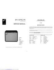 Fender SFX Satellite Service Manual