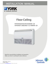 York YVFVXH028WAR--GX Installation Manual