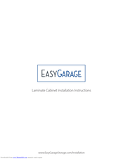 EasyGarage 30 inch WIDE TALL CABINET WITH DOORS/3 DRAWERS Installation Instructions Manual