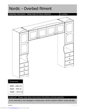 Home Nordic Overbed Fitment Assembly Instructions Manual