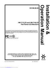 Vicon 8776-60 Installation And Operation Manual
