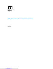 Dolby Digital Atmos Installation Manuallines