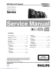Philips FWM603X/78 Service Manual