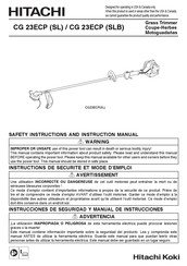 Hitachi CG 23ECP(SL) Safety Instructions And Instruction Manual
