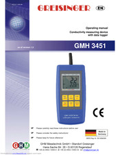 GREISINGER GMH 3451 Operating Manual