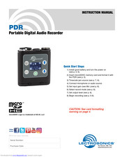 Lectrosonics PDR Instruction Manual