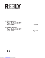 Reely X-82 RTF Operating Instructions Manual