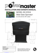 PowerMaster SG 2004 Installation And Owner's Manual