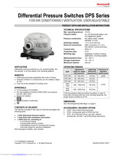 Honeywell DPS 200 Product Data And Installation Instructions