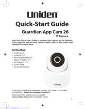 Uniden Guardian App Cam 26 Quick Start Manual