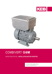 Keb COMBIVERT G6M Instructions For Use Manual