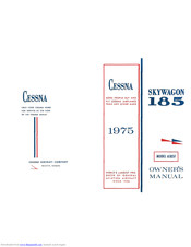 Cessna Skywagon 185 1975 Owner's Manual