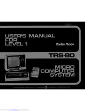 Radio Shack TRS-80 User Manual