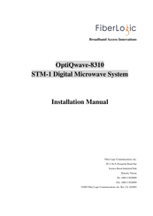 FiberLogic OptiQwave-8310 Installation Manual