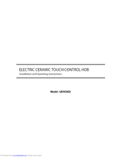 Appliance 365 UEHC602 Installation And Operating Instructions Manual