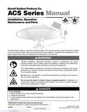 Detroit Radiant Products ACS-40P-120V Manual