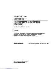 Dec MicroVAX 3100 85 Troubleshooting Instructions