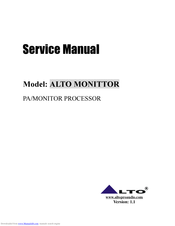 Alto MONITTOR Service Manual
