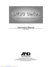 A&D SF-30KA Instruction Manual