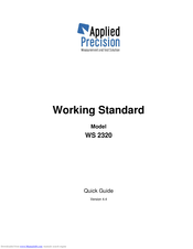 Applied Precision WS 2320 Quick Manual