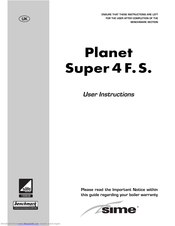 Sime Planet Super 4 F.S. User Instructions