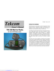 Tekcom TM-338 Owner's Manual