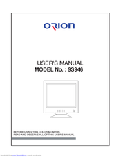 Orion 9S946 User Manual