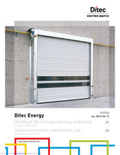 Entre Matic Ditec Energy 0DT828 Installation Manual