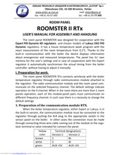 Elster ROOMSTER II RTx User Manual