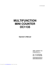 Orbit Controls OC1135 Operator's Manual