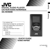 JVC XA-HD500B Quick Manual