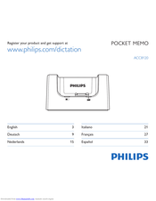 Philips POCKET MEMO ACC8120 User Manual