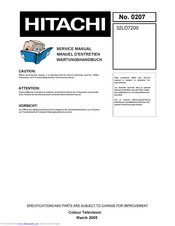 Hitachi 32LD7200 Service Manual