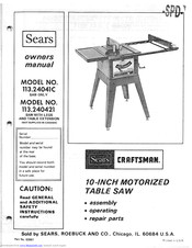 Sears 113.24041C Owner's Manual