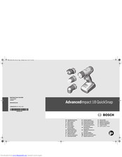Bosch AdvancedImpact 18 QuickSnap Original Instructions Manual