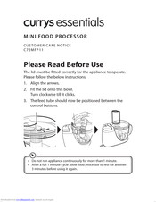Currys C72MFP11 Instruction Manual