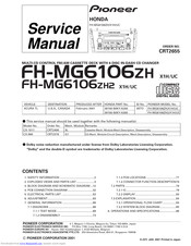 Pioneer FH-MG6106ZH2 X1H/UC Service Manual