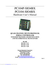 General Standards Corporation PCI104-SIO4BX Hardware User Manual
