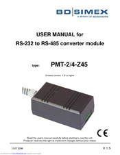 BD Simex PMT-2/4-Z45 User Manual