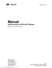 Baumer GCA5 C8 Manual