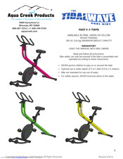 Aqua Creek F-TWPB Assembly Instructions Manual