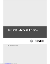 Bosch BIS 2.3 Installation Manual