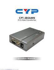 CYP CPT-385AMN Operation Manual