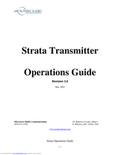 Microwave Radio Communications Strata Operation Manual