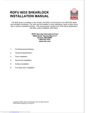 ROFU 8035 Installation Manual